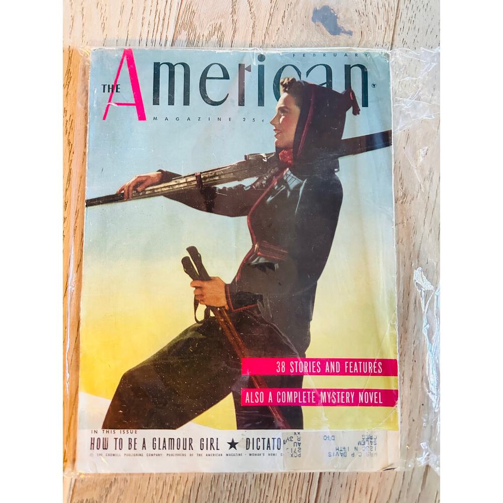 Vintage "The American " Magazine February 1939 Periodical Vintage Advertising